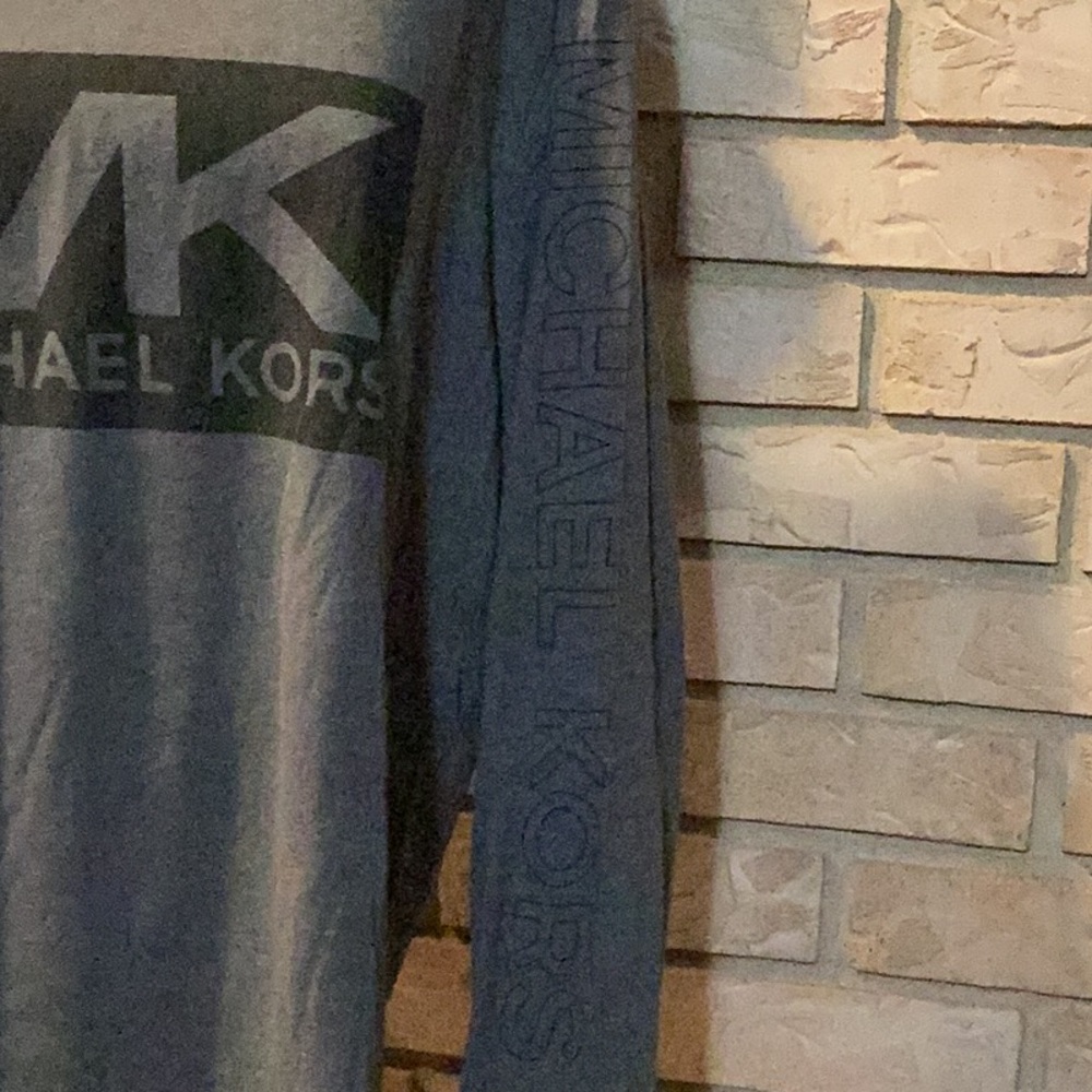 Michael Kors Charcoal Long Sleeve Tee - Picture 2 of 5